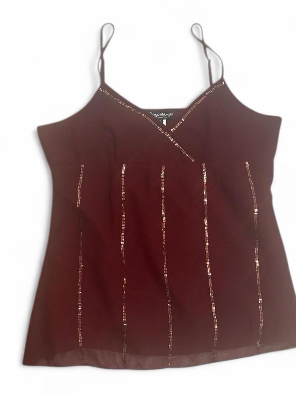 Wine Red Sequin Camisole